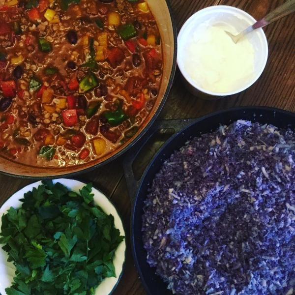 Cauliflower Chili Con Carne.