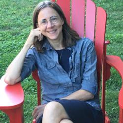 Photo of the author wearing the dress.