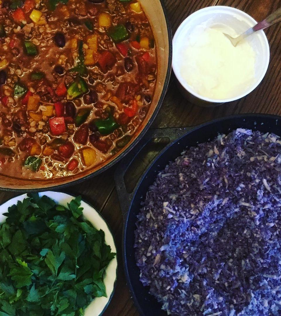 Cauliflower Chili Con Carne.